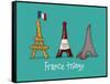 Coq-Ô-Rico -France trilogy-Sylvain Bichicchi-Framed Stretched Canvas