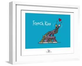 Coq-Ô-Rico - French kiss-Sylvain Bichicchi-Framed Art Print