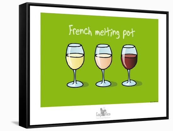 Coq-Ô-Rico - French melting pot-Sylvain Bichicchi-Framed Stretched Canvas