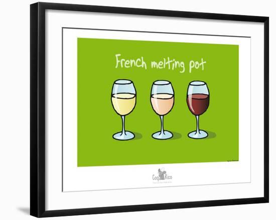 Coq-Ô-Rico - French melting pot-Sylvain Bichicchi-Framed Art Print