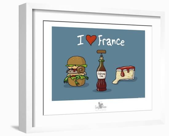 Coq-Ô-Rico - Gastronomie franco-américaine-Sylvain Bichicchi-Framed Art Print