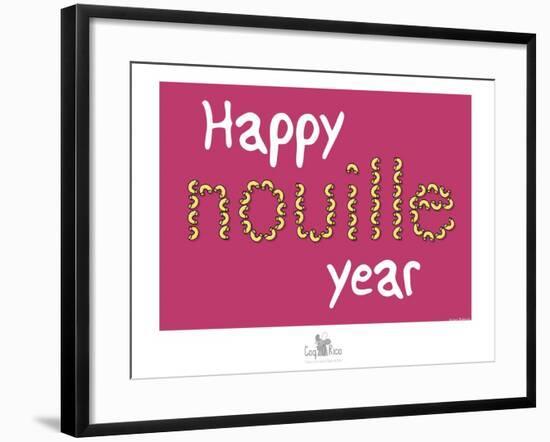 Coq-Ô-Rico - Happy nouille year-Sylvain Bichicchi-Framed Art Print