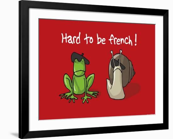 Coq-Ô-Rico - Hard to be french-Sylvain Bichicchi-Framed Art Print