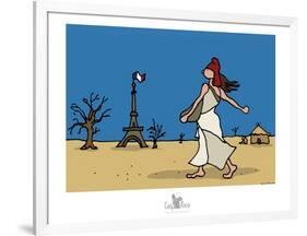 Coq-Ô-Rico - Réchauffement climatique-Sylvain Bichicchi-Framed Art Print