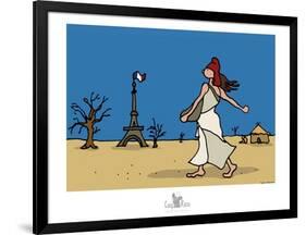 Coq-Ô-Rico - Réchauffement climatique-Sylvain Bichicchi-Framed Art Print