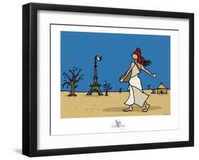 Coq-Ô-Rico - Réchauffement climatique-Sylvain Bichicchi-Framed Art Print