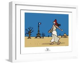 Coq-Ô-Rico - Réchauffement climatique-Sylvain Bichicchi-Framed Art Print