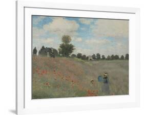 Coquelicots, environs d'Argenteuil-Claude Monet-Framed Giclee Print