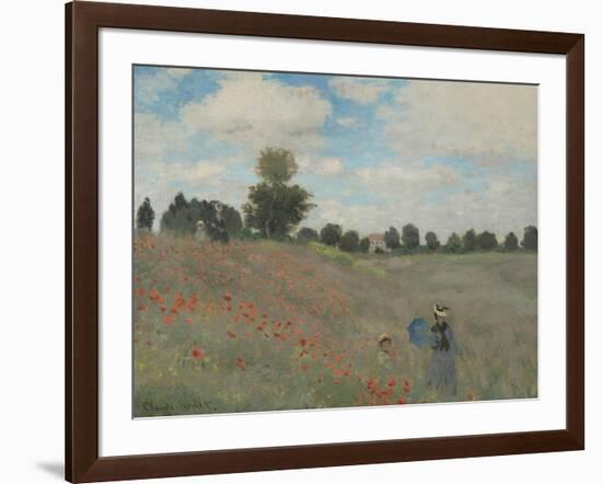 Coquelicots, environs d'Argenteuil-Claude Monet-Framed Giclee Print