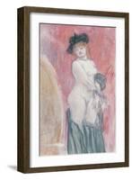 Coquette in Front of a Mirror-Felicien Rops-Framed Giclee Print