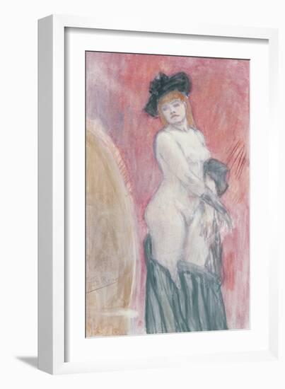 Coquette in Front of a Mirror-Felicien Rops-Framed Giclee Print