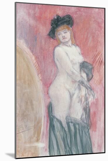Coquette in Front of a Mirror-Felicien Rops-Mounted Giclee Print