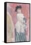 Coquette in Front of a Mirror-Felicien Rops-Framed Stretched Canvas