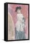 Coquette in Front of a Mirror-Felicien Rops-Framed Stretched Canvas