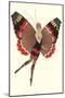 Coquette Lady as Butterfly-null-Mounted Art Print