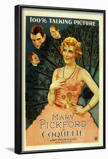 Coquette, Matt Moore, Johnny Mack Brown, Mary Pickford, 1929-null-Framed Art Print