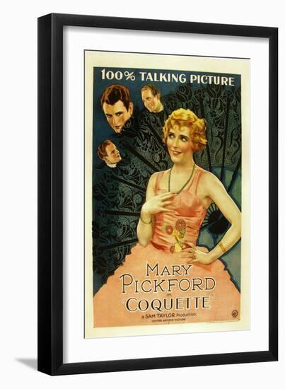 Coquette, Matt Moore, Johnny Mack Brown, Mary Pickford, 1929-null-Framed Art Print