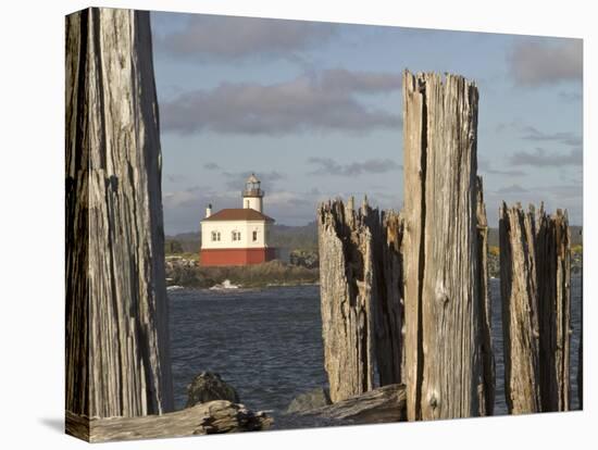 Coquille River Lighthouse, Bandon, Oregon, USA-William Sutton-Stretched Canvas