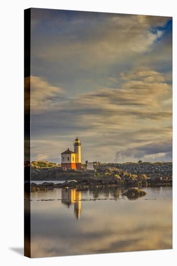 Coquille River Lighthouse, Bandon, Oregon-John Ford-Stretched Canvas