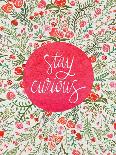 Stay Curious in Navy and Red-Coquillette Cat-Stretched Canvas