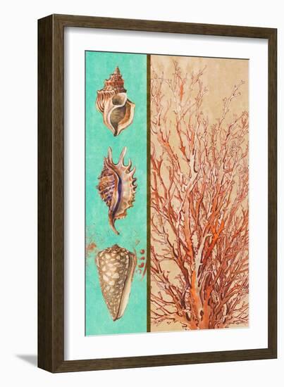 Coral and Sea Shells I-Lanie Loreth-Framed Art Print