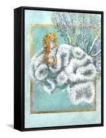 Coral and Seahorse-Lori Schory-Framed Stretched Canvas