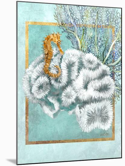 Coral and Seahorse-Lori Schory-Mounted Art Print