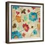 Coral and Teal Garden II-Silvia Vassileva-Framed Art Print