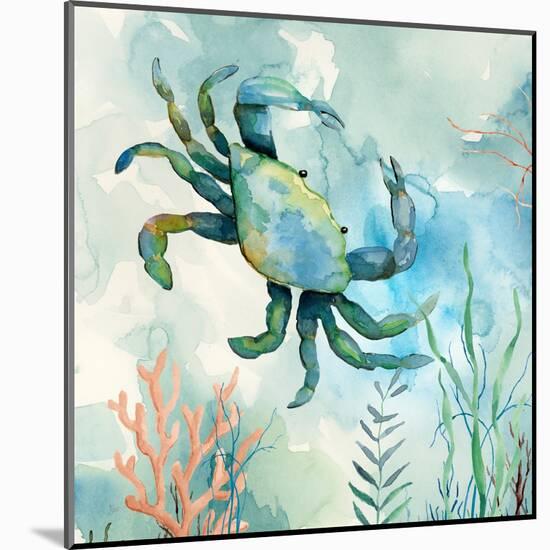 Coral Bay Crab-null-Mounted Art Print