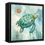 Coral Bay Sea Turtle I-null-Framed Stretched Canvas