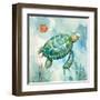 Coral Bay Sea Turtle I-null-Framed Art Print