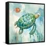 Coral Bay Sea Turtle I-null-Framed Stretched Canvas