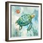 Coral Bay Sea Turtle I-null-Framed Art Print