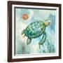 Coral Bay Sea Turtle I-null-Framed Art Print