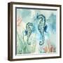 Coral Bay Seahorses-null-Framed Art Print