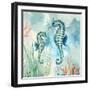 Coral Bay Seahorses-null-Framed Art Print