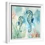 Coral Bay Seahorses-null-Framed Art Print