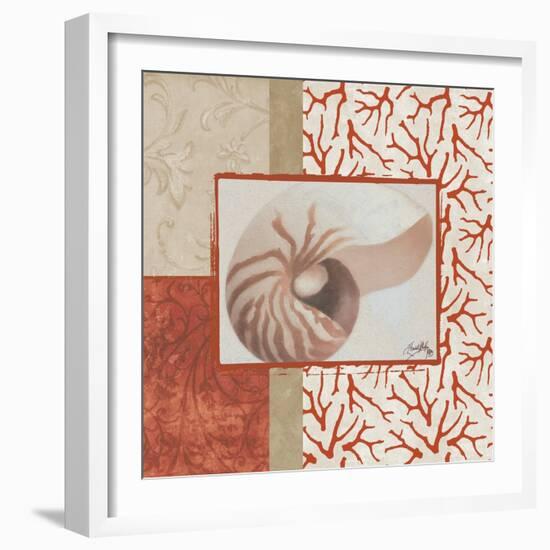 Coral Branch I-Elizabeth Medley-Framed Art Print