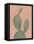 Coral Cacti I-null-Framed Stretched Canvas