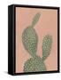 Coral Cacti I-null-Framed Stretched Canvas