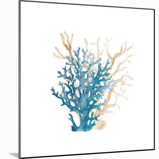 Coral Cove Blue 3 v2-Kimberly Allen-Mounted Art Print