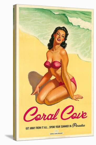 Coral Cove-The Vintage Collection-Stretched Canvas