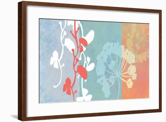 Coral Flowers-Jan Weiss-Framed Art Print