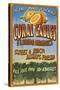 Coral Gables, Florida - Orange Grove Vintage Sign-Lantern Press-Stretched Canvas