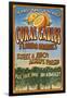 Coral Gables, Florida - Orange Grove Vintage Sign-Lantern Press-Framed Art Print