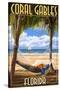 Coral Gables, Florida - Palms and Hammock-Lantern Press-Stretched Canvas