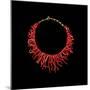 Coral Necklace with Natural Branches of Coral-null-Mounted Photographic Print