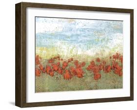 Coral Poppies I-Jennifer Goldberger-Framed Art Print