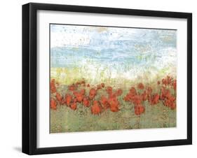 Coral Poppies I-Jennifer Goldberger-Framed Art Print