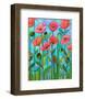 Coral Poppies-Peggy Davis-Framed Art Print